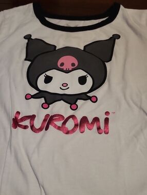 Sanrio Kuromi Tee — White with Black & Pink